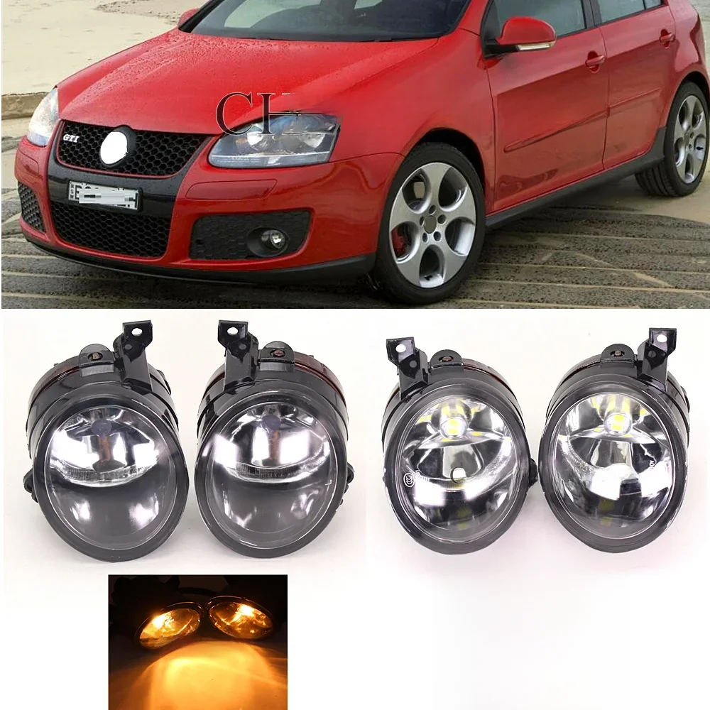Do VW Golf 5 GTI MK5 2004 2005 2006 2007 2008 2009 Reflektor samochodowy LED / Halogen Przednie światła przeciwmgielne z żarówkami — zdjęcie 2