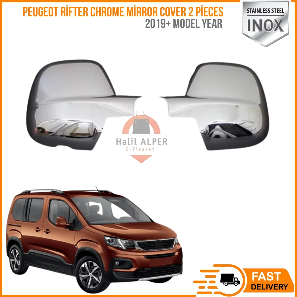 

For Peugeot Rifter chrome mirror cover 2 pieces 2019 and above. ISO9001/2008 A + quality modified design reasonable price