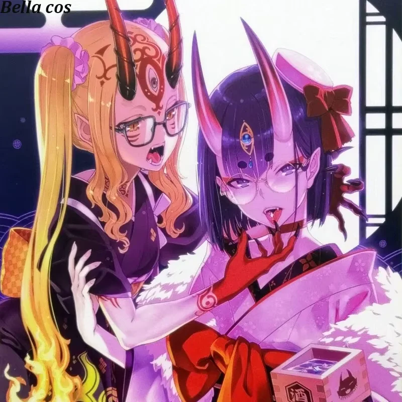 

Custom Size Fate Grand Order Shuten Doji/Ibaraki Doji Cosplay Costume Winter Festival Kimono Wafuku Dress Anime Clothes Outfits