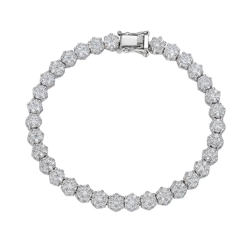 AIFAFA 100% S925 Sterling Silver High Carbon Diamond Tennis Bracelets High Quality Twinkle Gemstone Fine Jewelry Wholesale