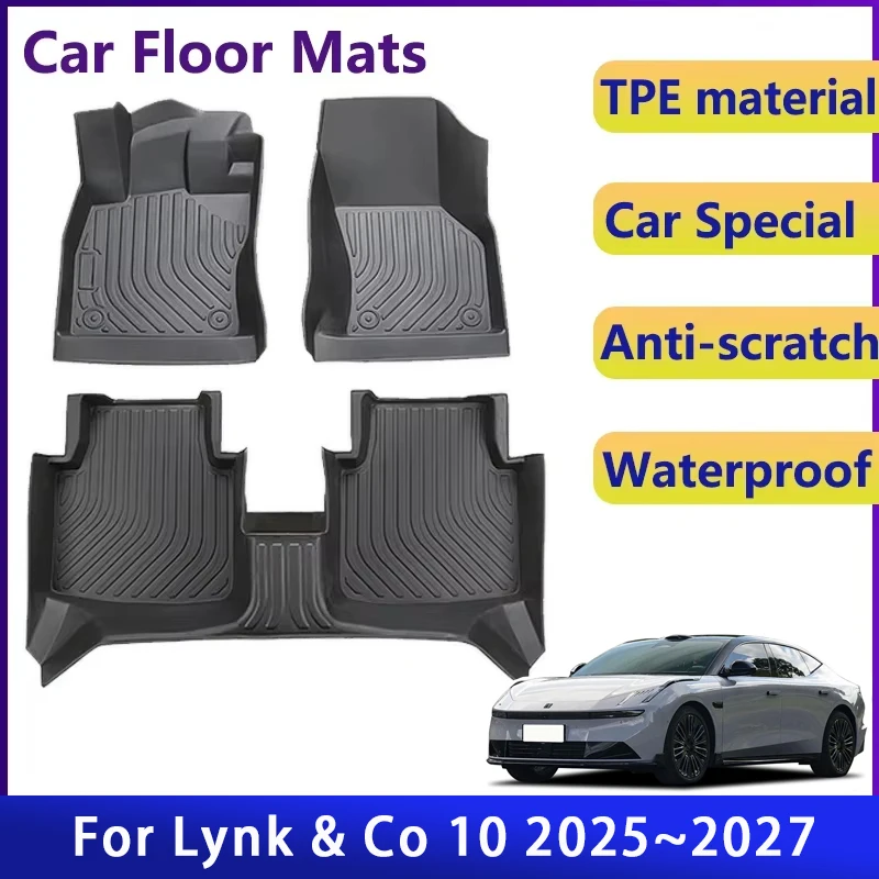 Car Floor Mats For Lynk & Co 10 EMP P372 2025 2026 2027 Waterproof Foot Pads Left Hand Driver Covers Inner Rug Auto Acesssories