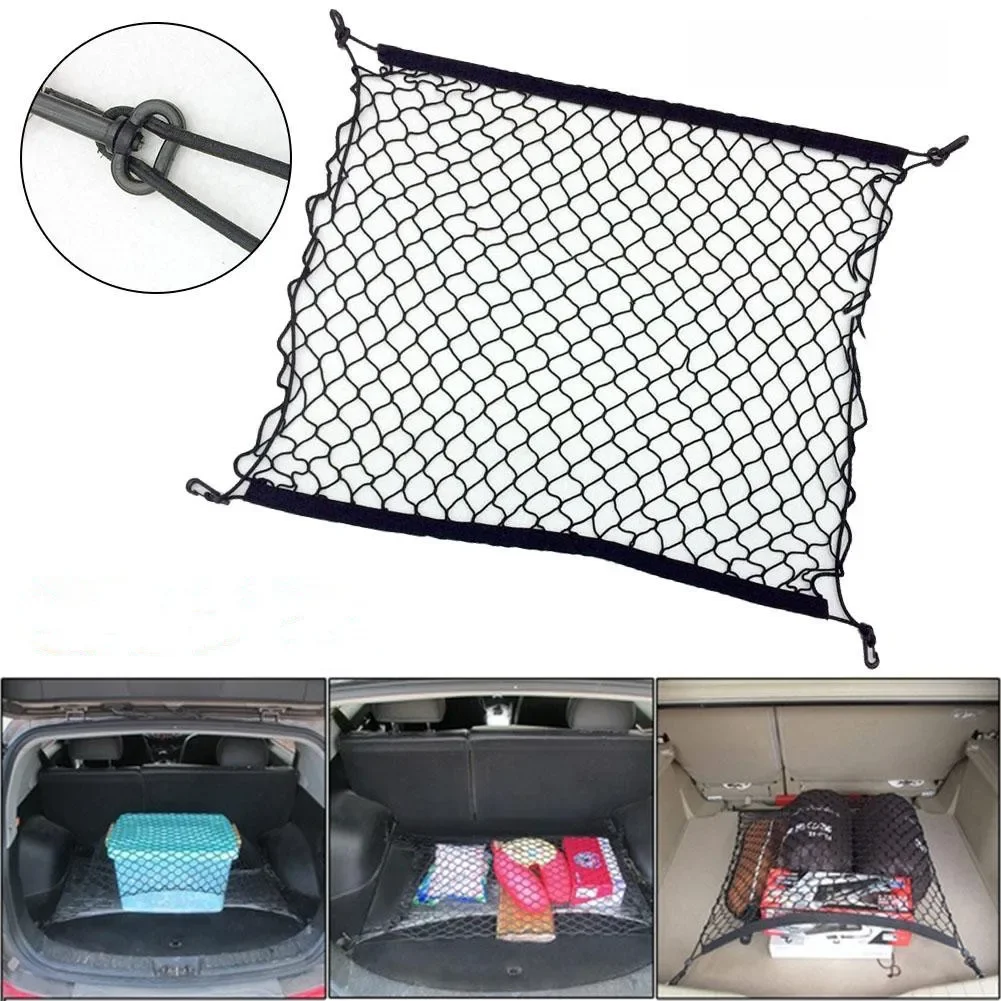 Dla Jeep Renegade Compass Patriot Auto Care bagażnik samochodowy schowek na bagaż Cargo Organizer nylonowa elastyczna siatka — zdjęcie 2