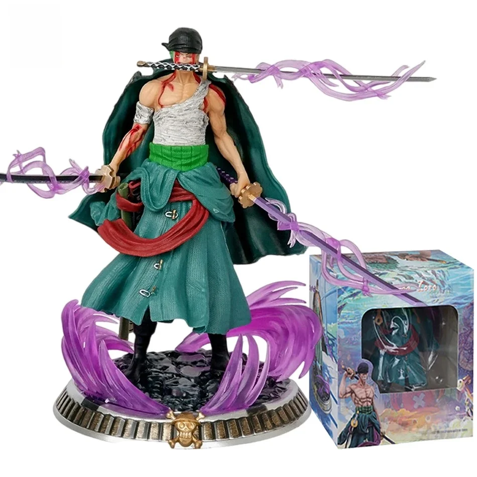 21 cm une pièce Anime Figure bain sang Roronoa Zoro PVC modèle figurine Collection exquis anniversaire cadeaux de noël