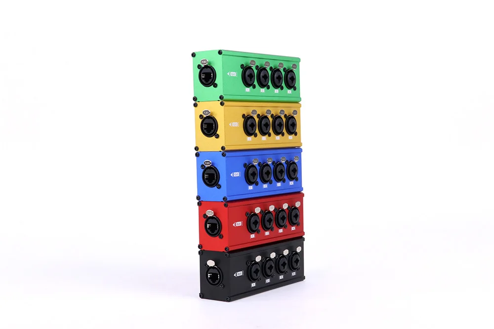 RJ45 CAT5 Netzwerk-Signal-Extender auf 4-Kanal-3-Pin-Multi-Netzwerk-Breakout-Audiokabel für Bühnen-Sound-Beleuchtung, Aufnahmestudio – Detail 14