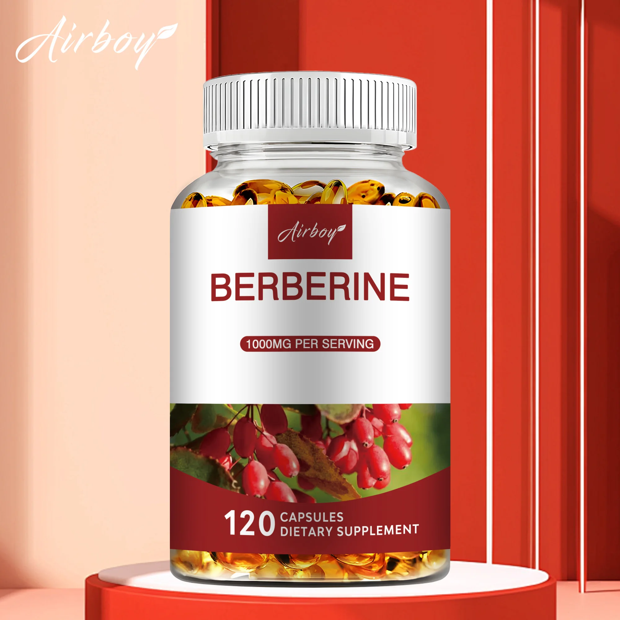 Berberine - Blood Sugar Balance, Supports Cardiovascular and Digestive Health, Antioxidant - 120 Capsules