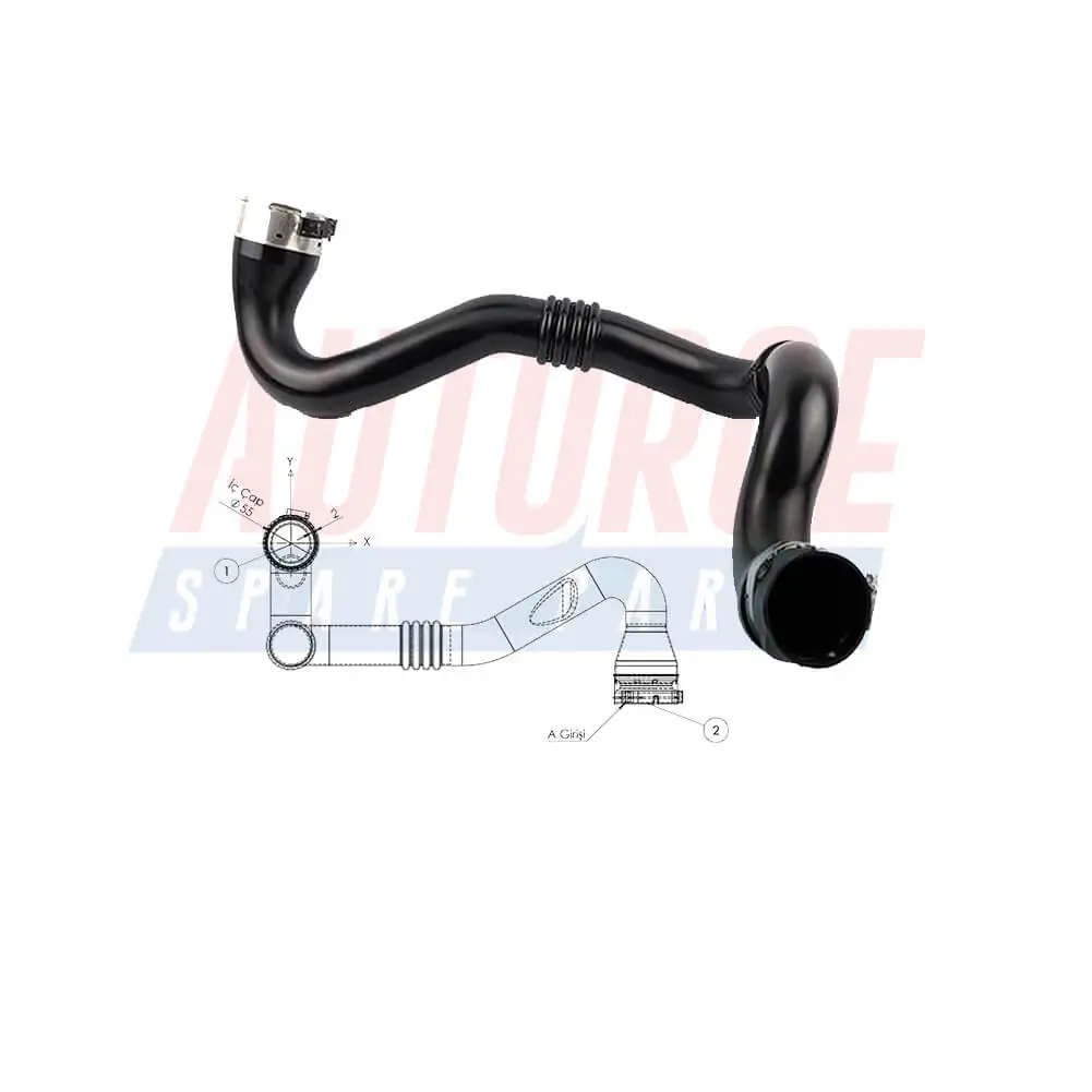 Intercooler Turbo Hose Pipe For Opel Movano B (X62) 2.3 CDTI (2010 - Onwards) 4420342, GM93167987, 4406516 - AUTORCE