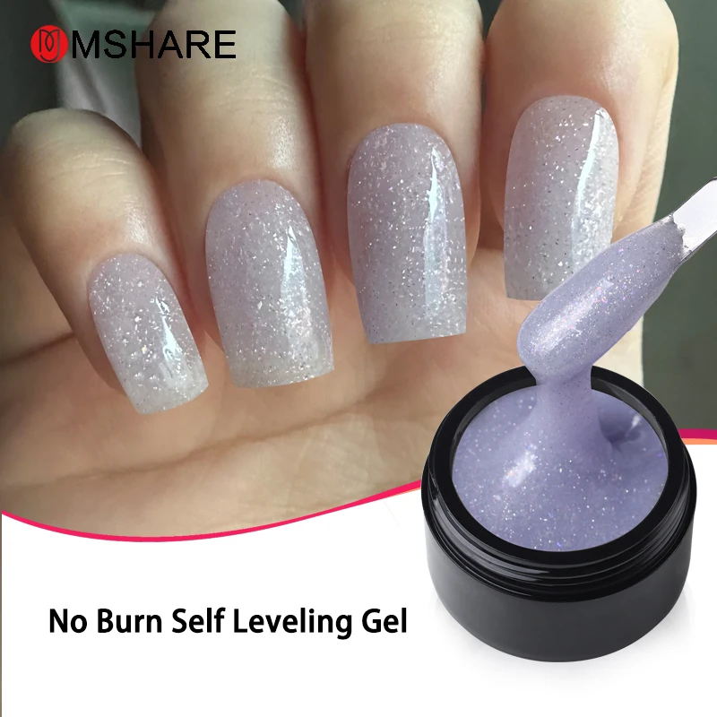 

MSHARE 10g Moonlight Builder Uv Nail Extension Gel Clear Building Construction Alignment Soft Manicure Finger Natural Shapes