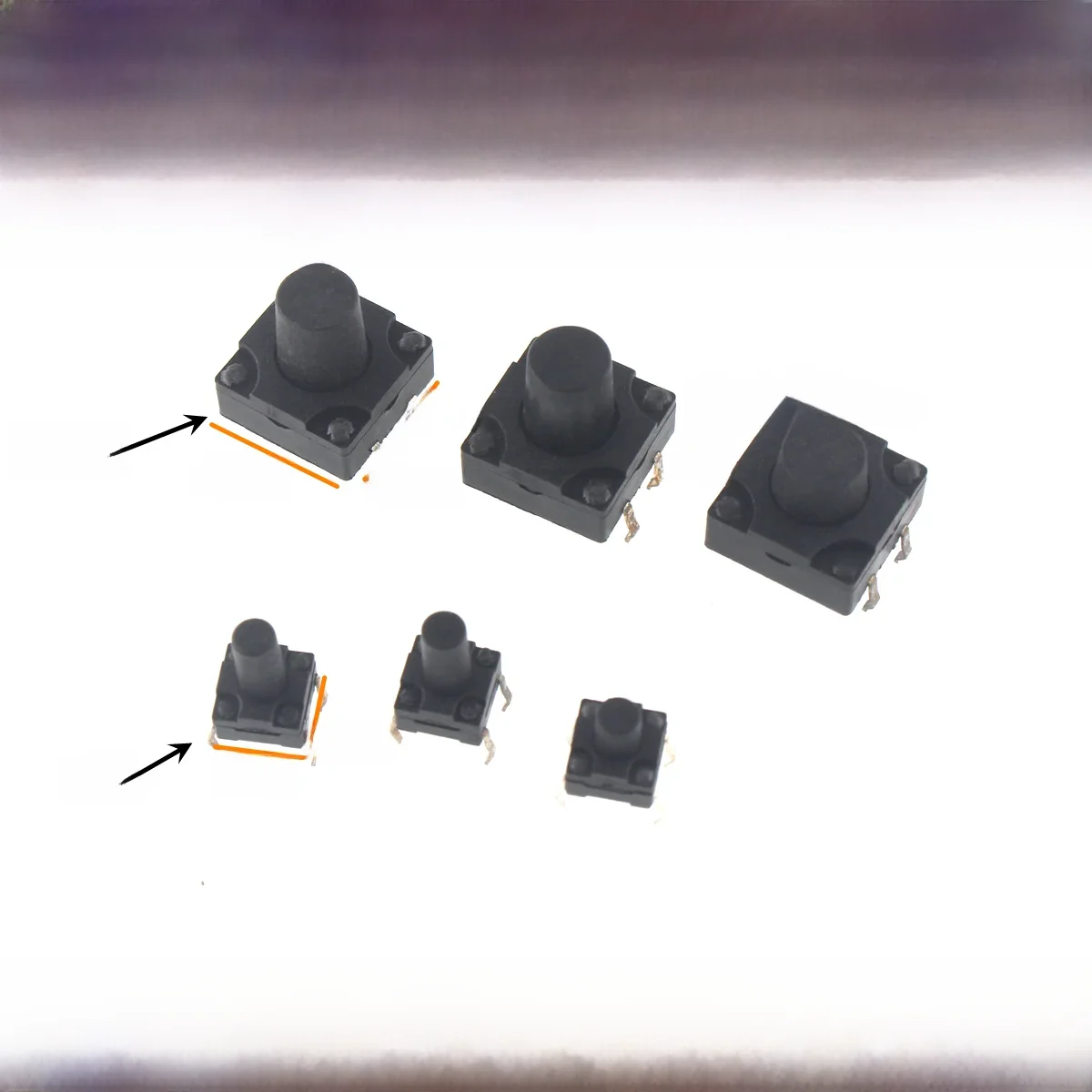 Mini Joli Tactile à Bouton-Poussoir SMD DIP 4 Broches, 12x12 PCB, 12x12x4.3/5/6/7/8mm, 6x6x4.3mm, 6mm, 7mm, 8mm, 10 Pièces étanche