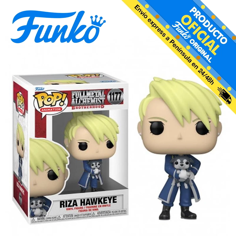 Funko Pop! Fullmetal Alchemist - Riza Hawkeye, 57739 reference, number 1177, original, toys, boys, girls, gift, decorative, store, official license, with box, figure, doll, new, collection