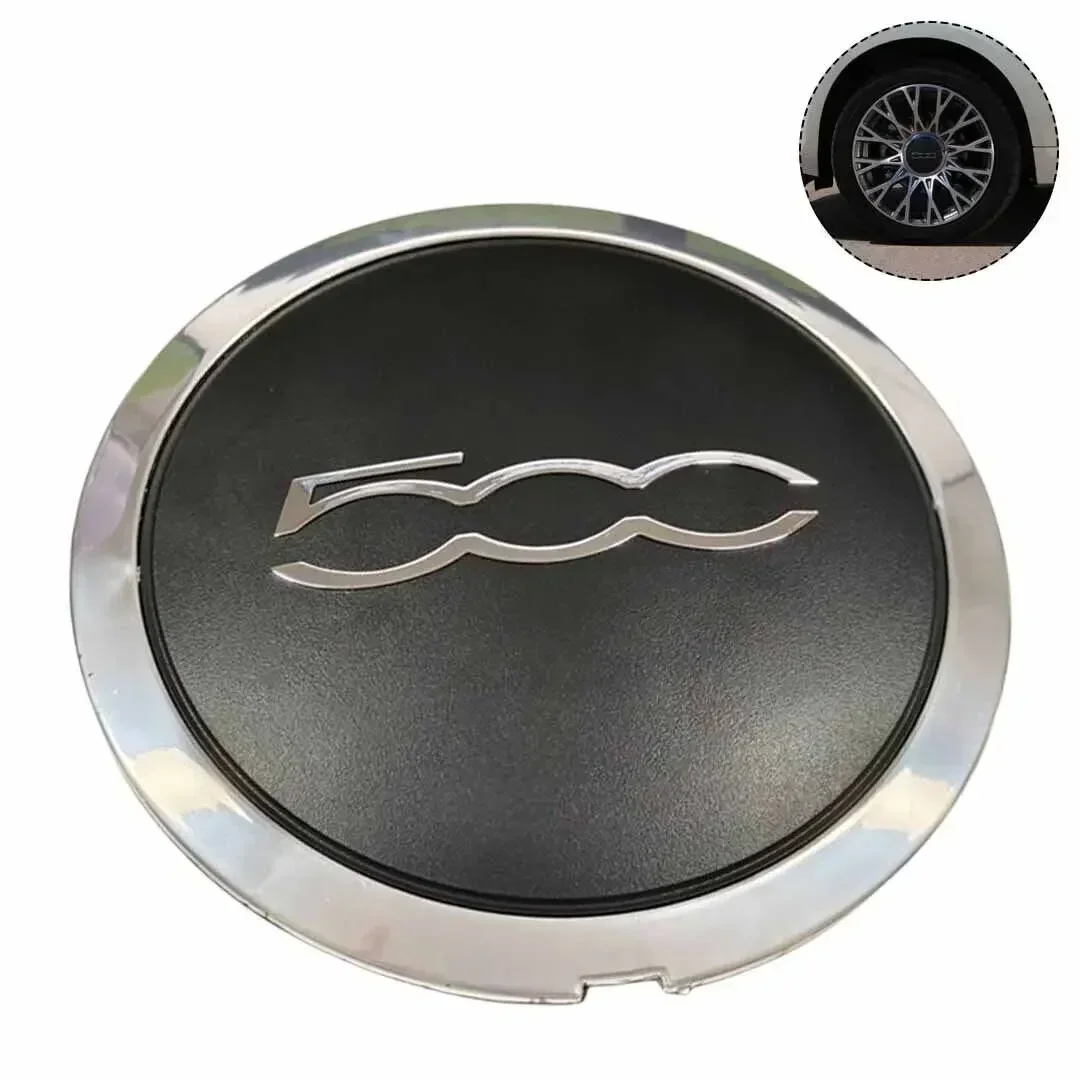 Calota prateada de 133 mm para conjunto de tampas centrais de rodas Fiat 500 68078419 AC 68078421
