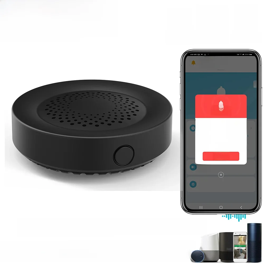 Tuya Zigbee WiFi syrena alarmowa dla inteligentnego bezpieczeństwa w domu głośnik 100db współpracuje z Alexa Yandex Alice wymaga koncentratora Tuya Zigbee. — zdjęcie 2