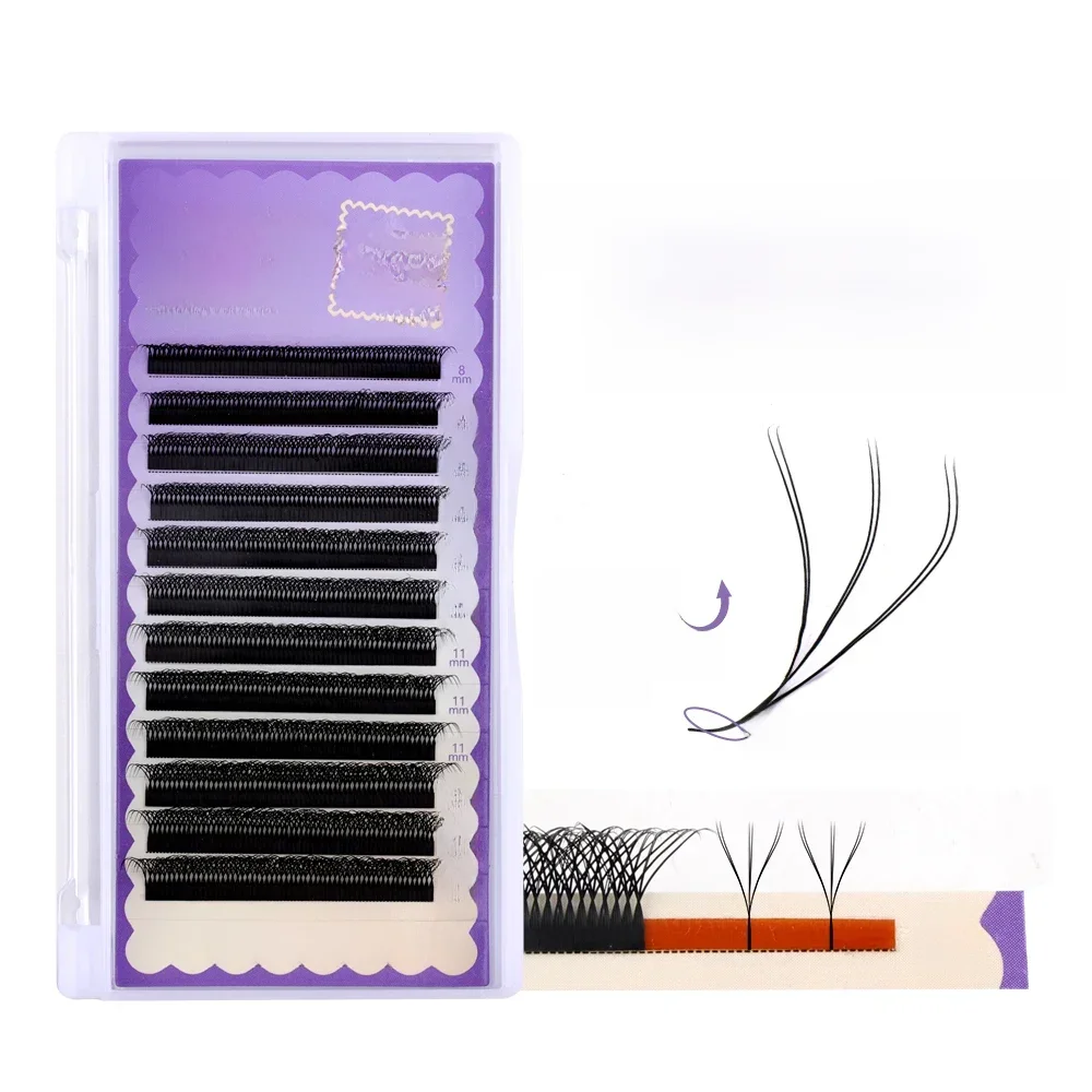 Wendy Two Tips 6D W Shape Lashes Extension Gotowe kępki rzęs do przedłużania, wysokiej jakości sztuczne rzęsy, naturalny wygląd, przedłużanie rzęs — zdjęcie 2