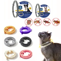 Adjustable Anti Flea and Tick Pet Collar for Dogs Cats 8 Month Pest Control Insect Repellent Dogs harness leash Accessories