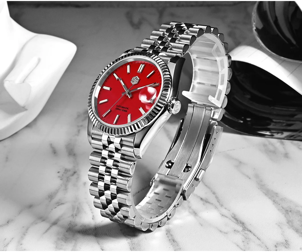 San Martin 36,5mm Männer Kleid Uhr Top Marke Luxus Automatische Mechanische Mode Paare Uhren Saphir Wasserdicht 100m BGW9 – Detail 12
