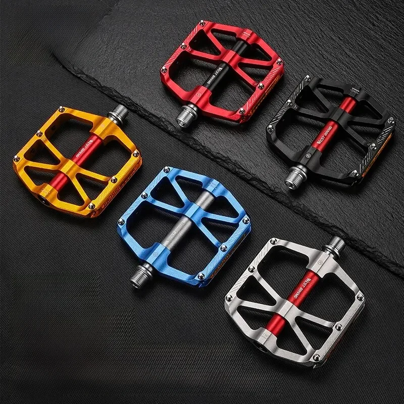 AliExpress West Biking WEST BIKING CNC 3 Bearing Bicycle Pedals Ultralight BMX MTB Road Bike Pedals Non-slip Aluminum Alloy