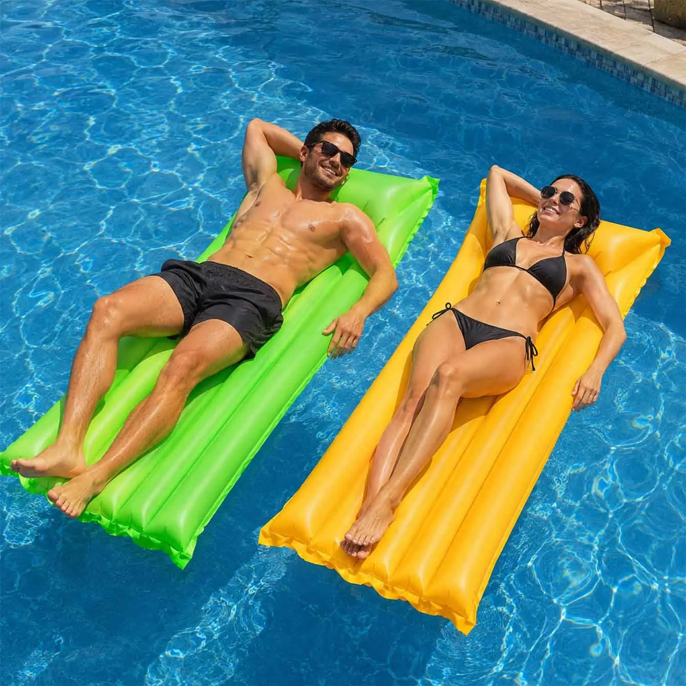 1PC Pool Float Bed Inflatable Swimming mattress Swim Tube Water Lounge Chair Water Hammock Swim Ring Pool Beach Float - view 5