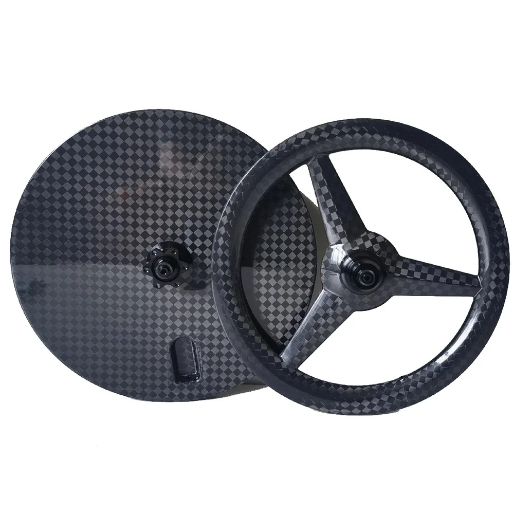 AliExpress xnbori Brompton Bike Carbon Disc Wheelset, 16in, 3-Spokes, Disc Brake Ready, High Performance Tri-spoke