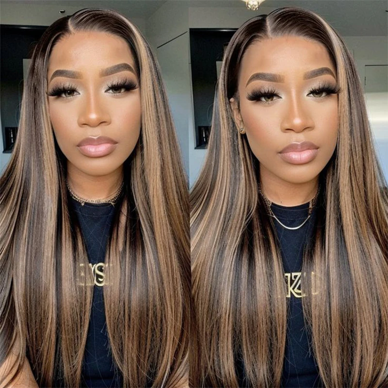 وصلات شعر بشري بكر ، مشبك مستقيم ، تمييز ، لحمة مزدوجة ، P4 ، 27 لون ، 8 2.8 #6