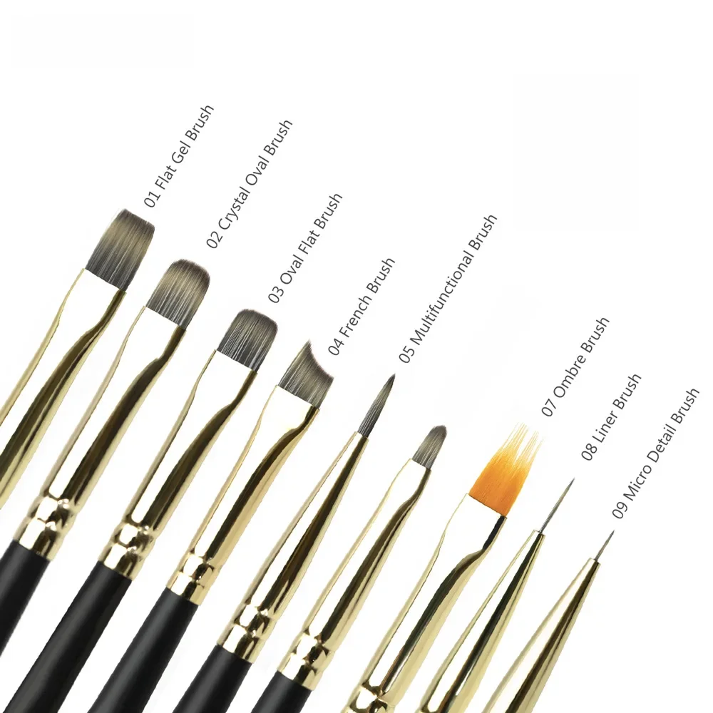 Venalisa CANIN brosse Ă ongles professionnelle stylo Ă ongles brosse multifonctionnelle Extension Gel manucure ongles Gel acrylique outil pour ongles