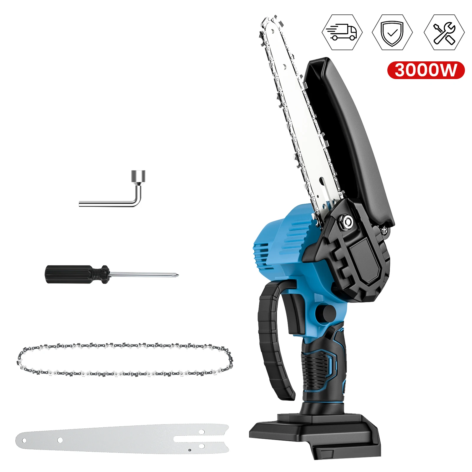 Mini 6 Inch Elektrische Kettingzaag Handheld Draagbare Kettingzaag Boom Houtmes Mes Tuin Elektrisch Gereedschap Voor Makita 18V Batterij Pin