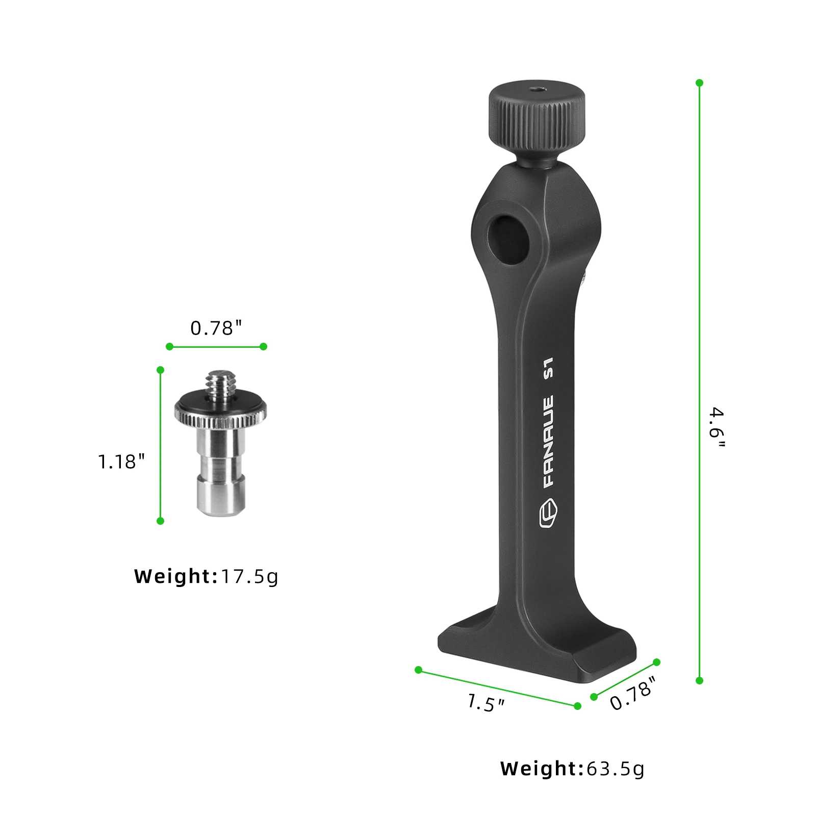 FANAUE Binocular Tripod Adapter 1/4-20 Converter Mount Bracket Aluminium alloy Quick Release Arca Swiss Base for Bino-Telescope