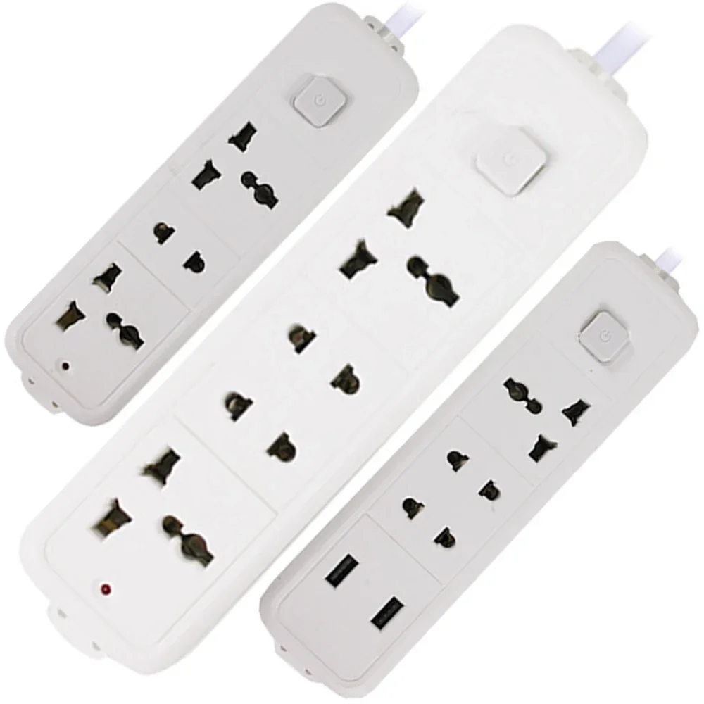 1 szt. Uniwersalny konwerter gniazdek zasilania EU UK US 3/4-portowy adapter ładowarki US EU z przełącznikiem 10A 3M — zdjęcie produktu 7