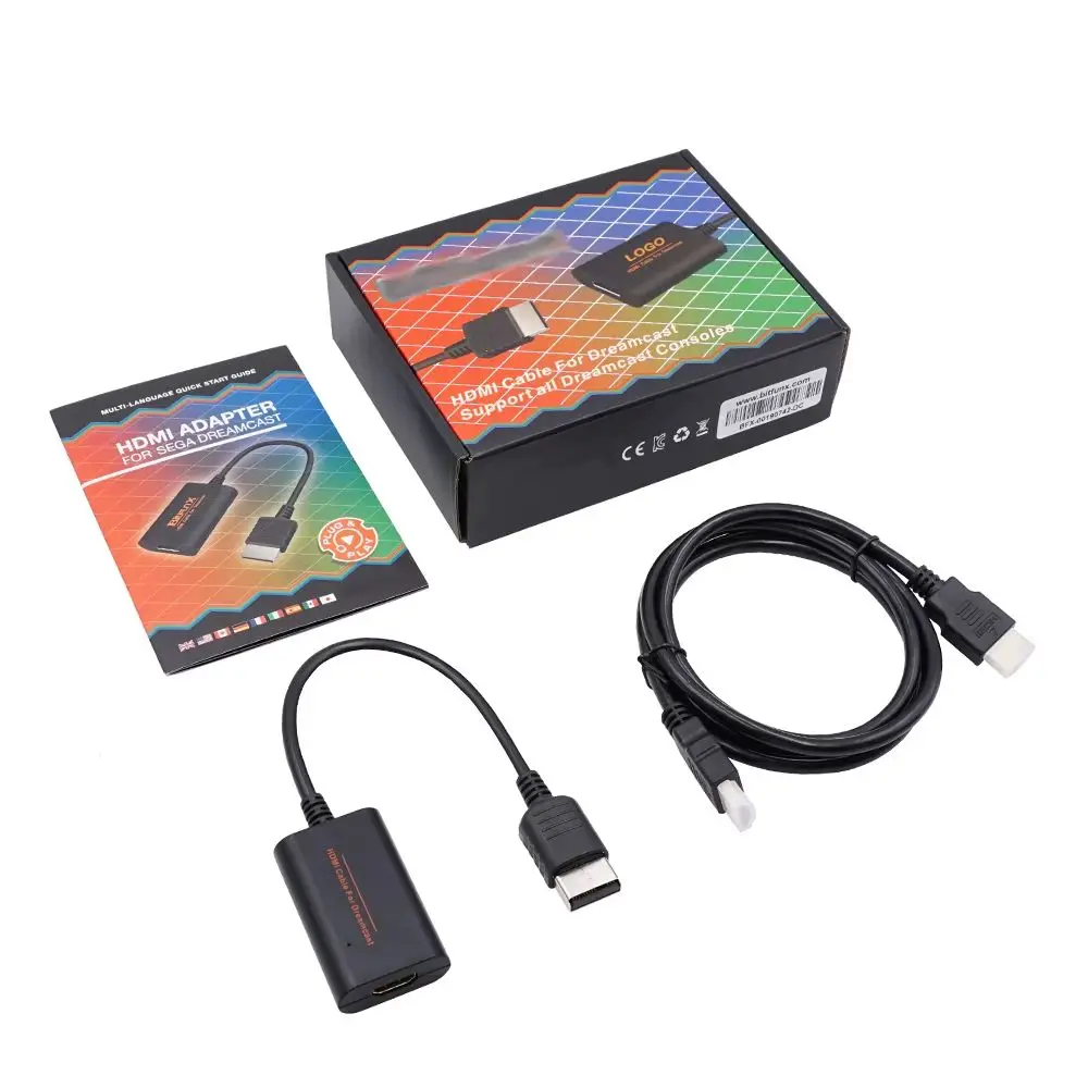 

DC HDMI Adapter Digital HDMI-compatible Adapter Audio Video HD-Link Cable for All Version Sega Dreamcast Consoles