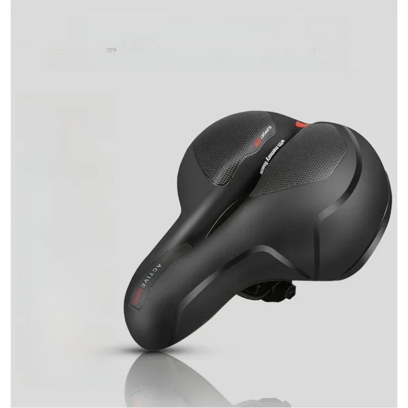 AliExpress Hollow Breathable Bicycle Saddle Men Women MTB Road Bike Saddle Shock Absorbing Comfortable Big Butt Bike Seat Safety Warning