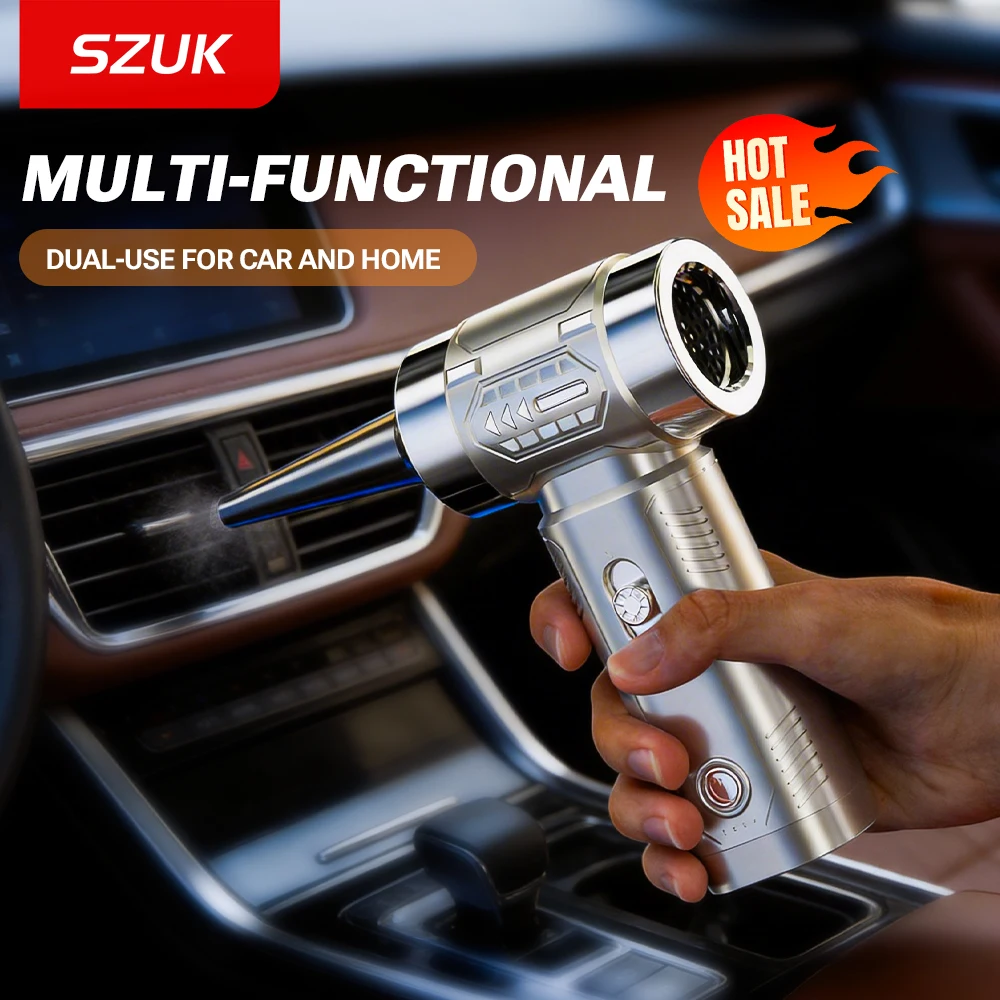 SZUK High-Speed Turbo Fan Car Vacuum Cleaner Handheld Powerful Blower Mini Violent Fan Portable Dust Collector Wireless Cleaner