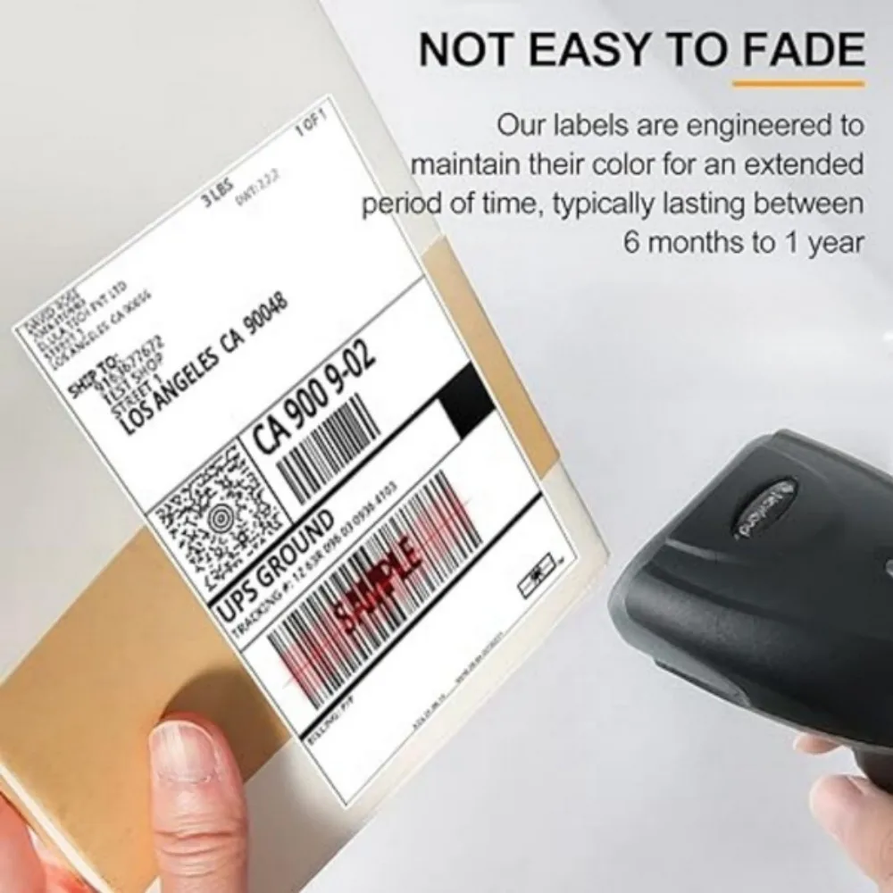 

2500pcs 4x6'' Thermal Label Paper White Shipping Label, For Thermal Label Printer Logistics Label 100x150mm 500PCS/1LOT