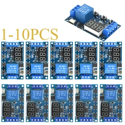 1 Channel 5V Relay 6-30V Relay Module OFF/ON Switch Trigger Time Delay Circuit Timer Cycle 999 minutes Adjustable XY-J02