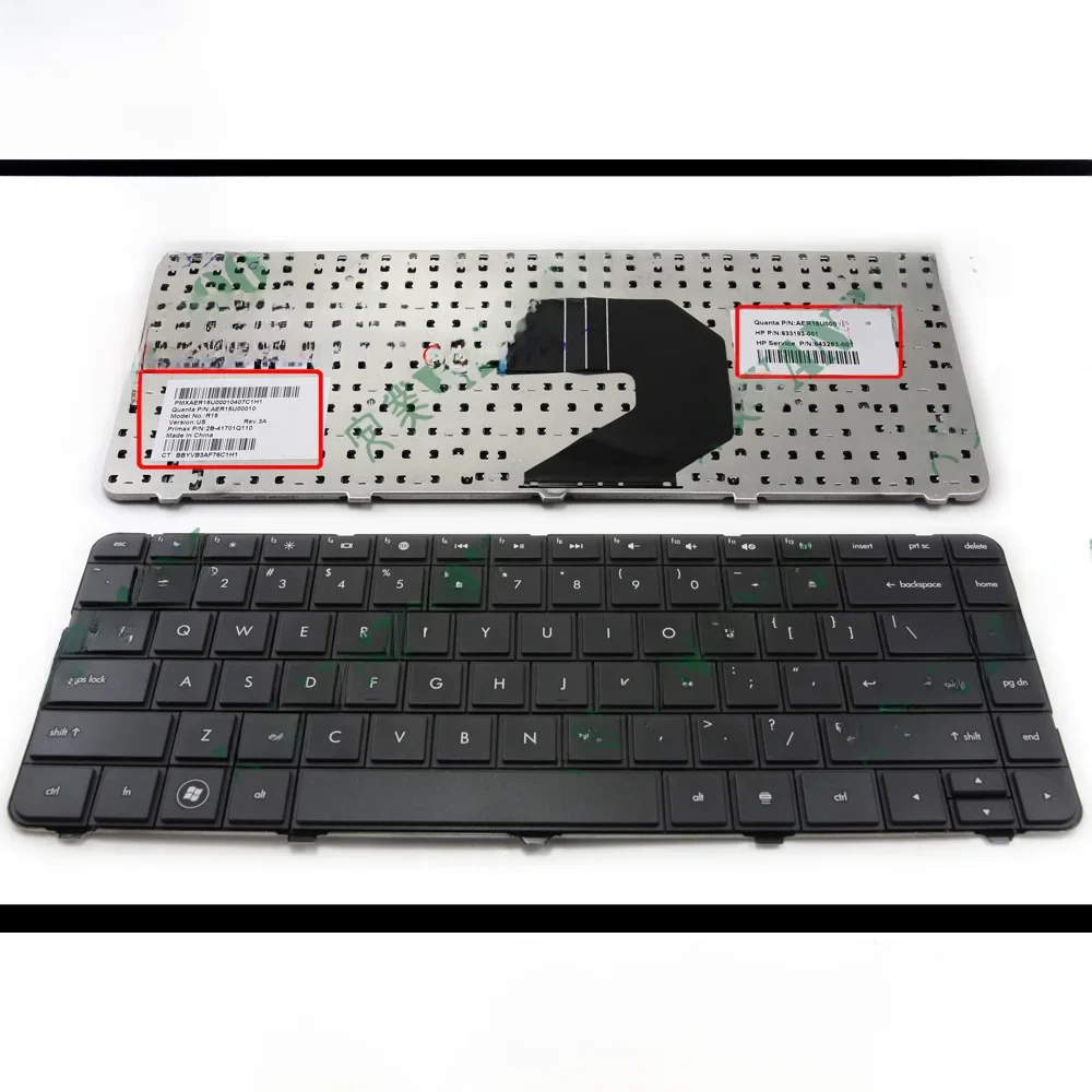 Teclado do portátil do caderno dos E.U. para HP, novo, preto, HP, pavilhão G4, G4-1000, G6-1000,