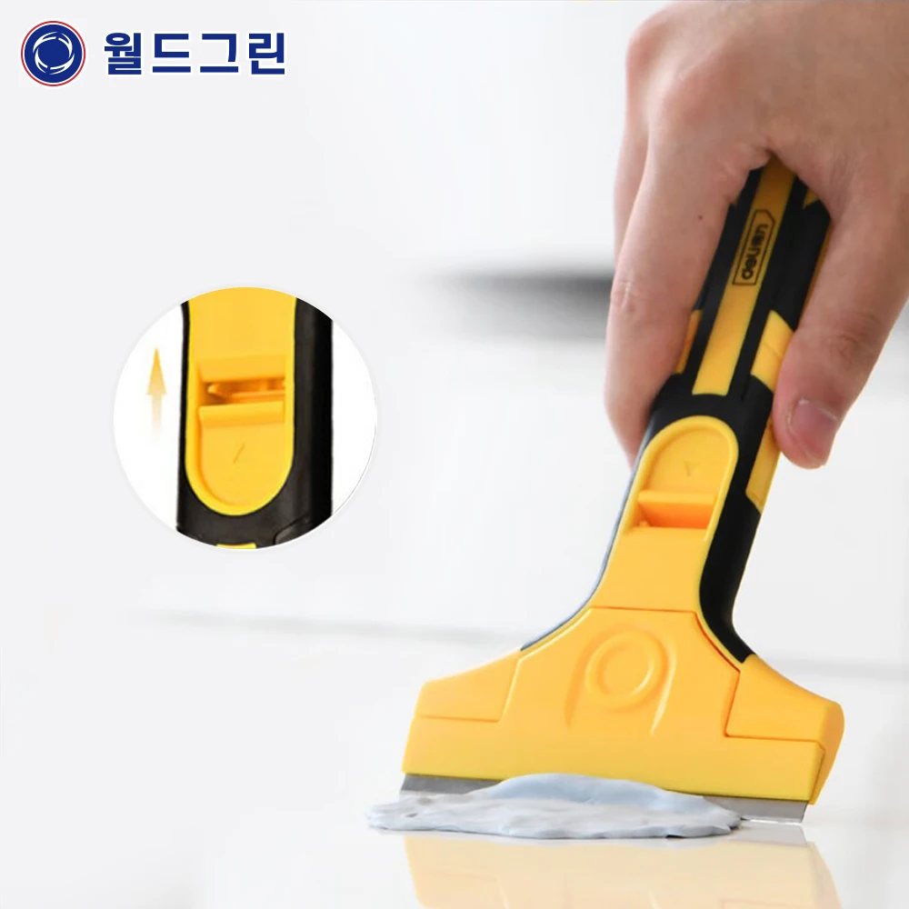 One-touch rubber grip scamper + blade 5P (glue removal, glass floor tile cleaning, blade razor blade)