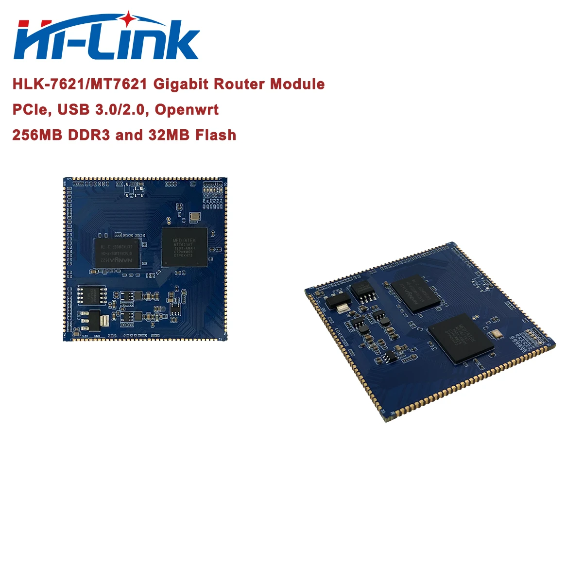 

2pcs MT7621A/HLK-7621 Openwrt Gigabit Router Module with DDR3 256M+32M Flash Free Ship