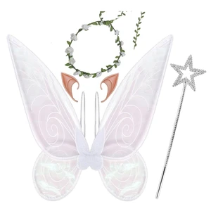 Fairy Wings set for adults and children, Butterfly Wings, Fairy Wands, Flower Headband, Elf Ears, Win Win for women, 5 pieces 10 Main Sales Fairy Wings - №5