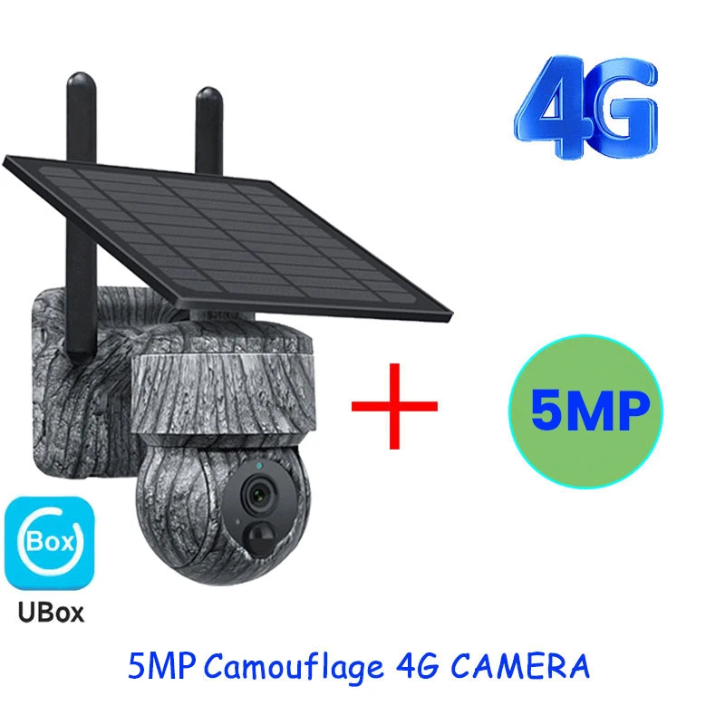 5MP 3MP WIFI Draadloze PTZ Solar Jachtcamera 4G SIM met zonnepaneel Tweerichtingsaudio Beveiligingscamera CCTV Camera Batterijcamera - afbeelding 1