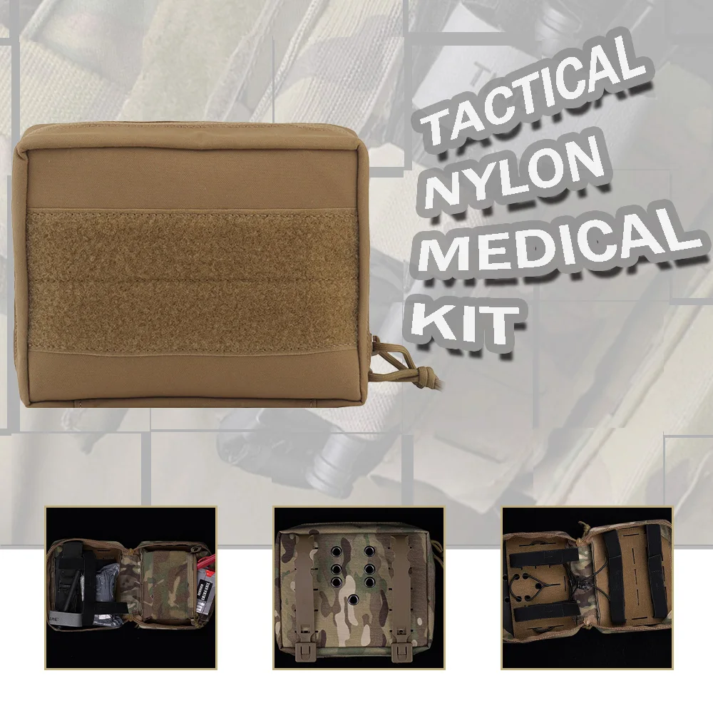 

Тактический нейлоновый медицинский комплект, несколько систем крепления MOLLE, медицинское снаряжение для выживания на открытом воздухе, аксессуары для охоты и кемпинга