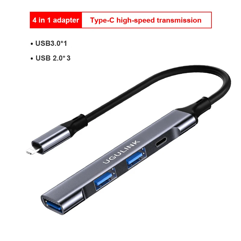 USB C HUB Type C to USB 3.0 4 Port Multi Splitter Adapter For Xiaomi Lenovo Macbook Pro 13 15 Air Pro PC Computer Accessories