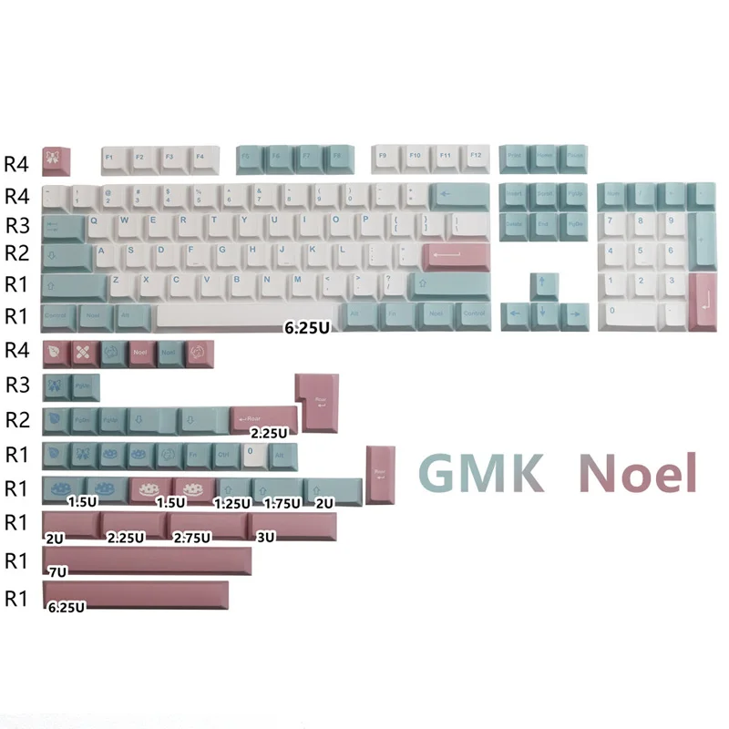 

Cherry Profile GMK Noel Keycap PBT Dye Sublimation Keycaps Clone 142 Keys For Mechanical Keyboard GMK67 68 75 82 87 98 96 108