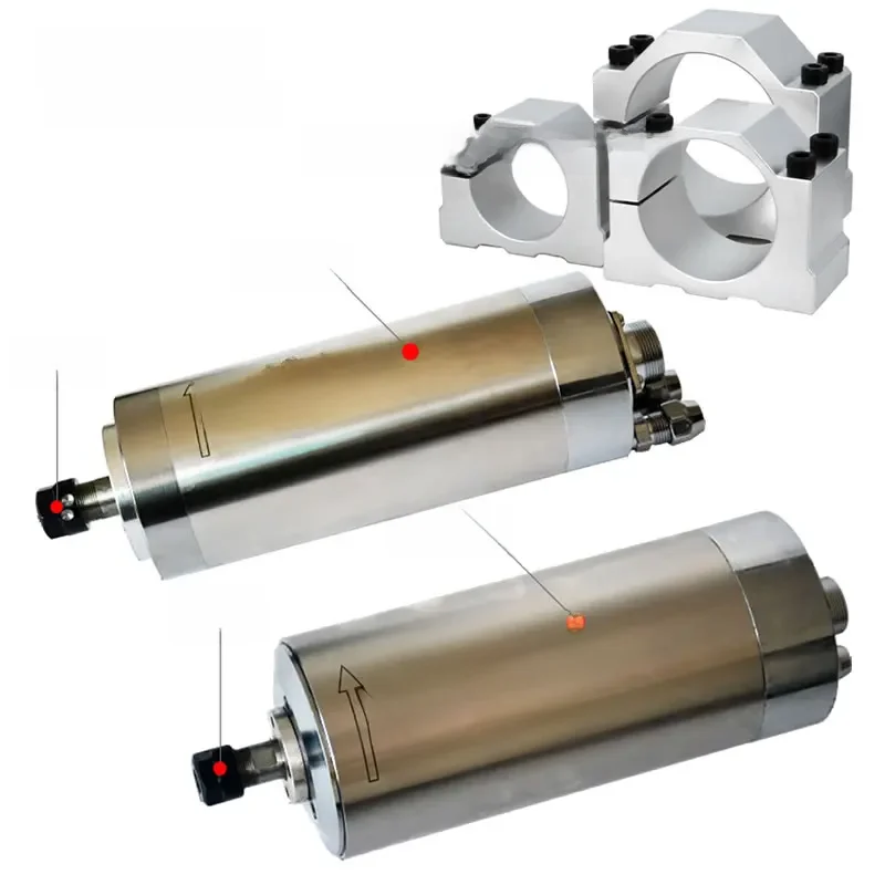 Silnik wrzeciona CNC 800W 1.5KW 220V wodoodporna maszyna do grawerowania wody Z osi wału 65mm 80mm zacisk wrzeciona uchwyt uchwyt — zdjęcie 2