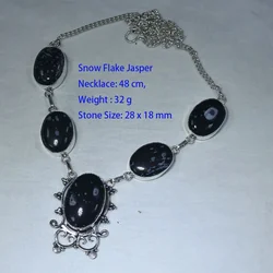 Genuine SnowFlake Jasper  Necklace