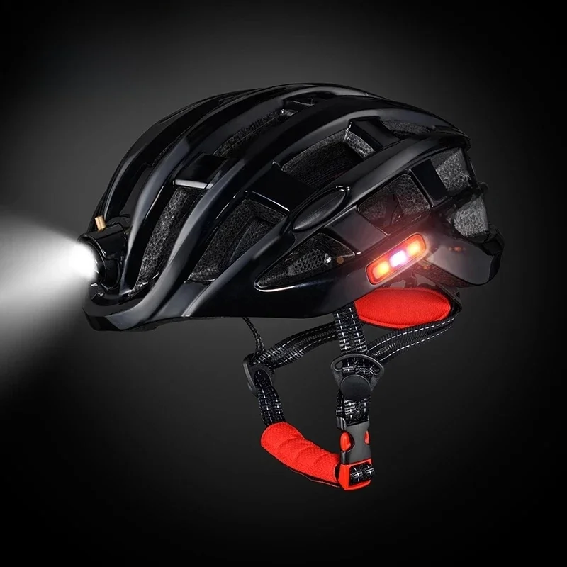 AliExpress ROCKBROS-Ultralight Bicycle Helmet with Headlight and Warning Light, Electric Bike Helmet, Mountain Road Bicycle