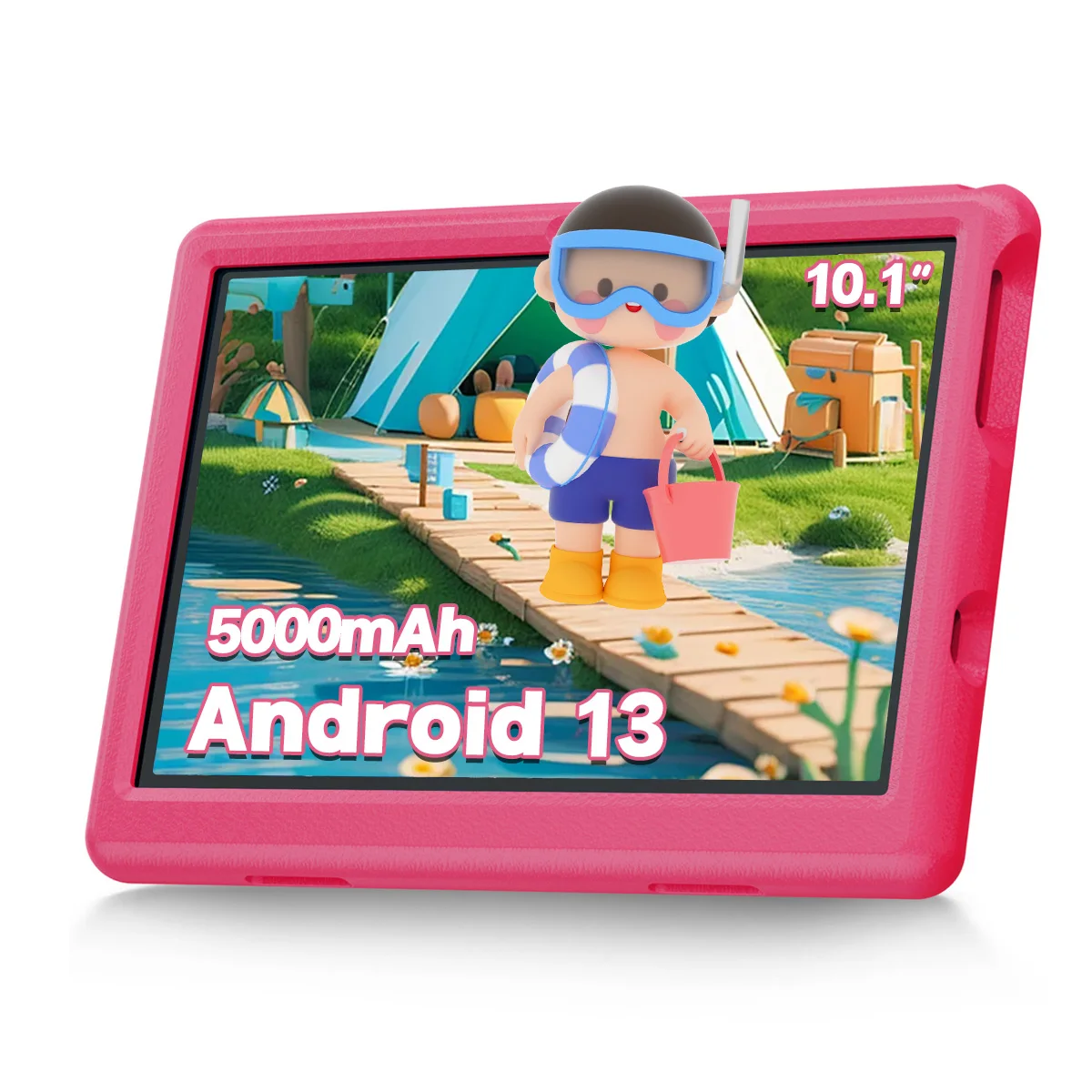 Tableta KT1006 de 10,1 pulgadas para niños, Tablet de 6GB de RAM + 64GB de ROM + 128GB SD, con cámara Dual HD de 5000mAh con Control Parenal, juguete de regalo