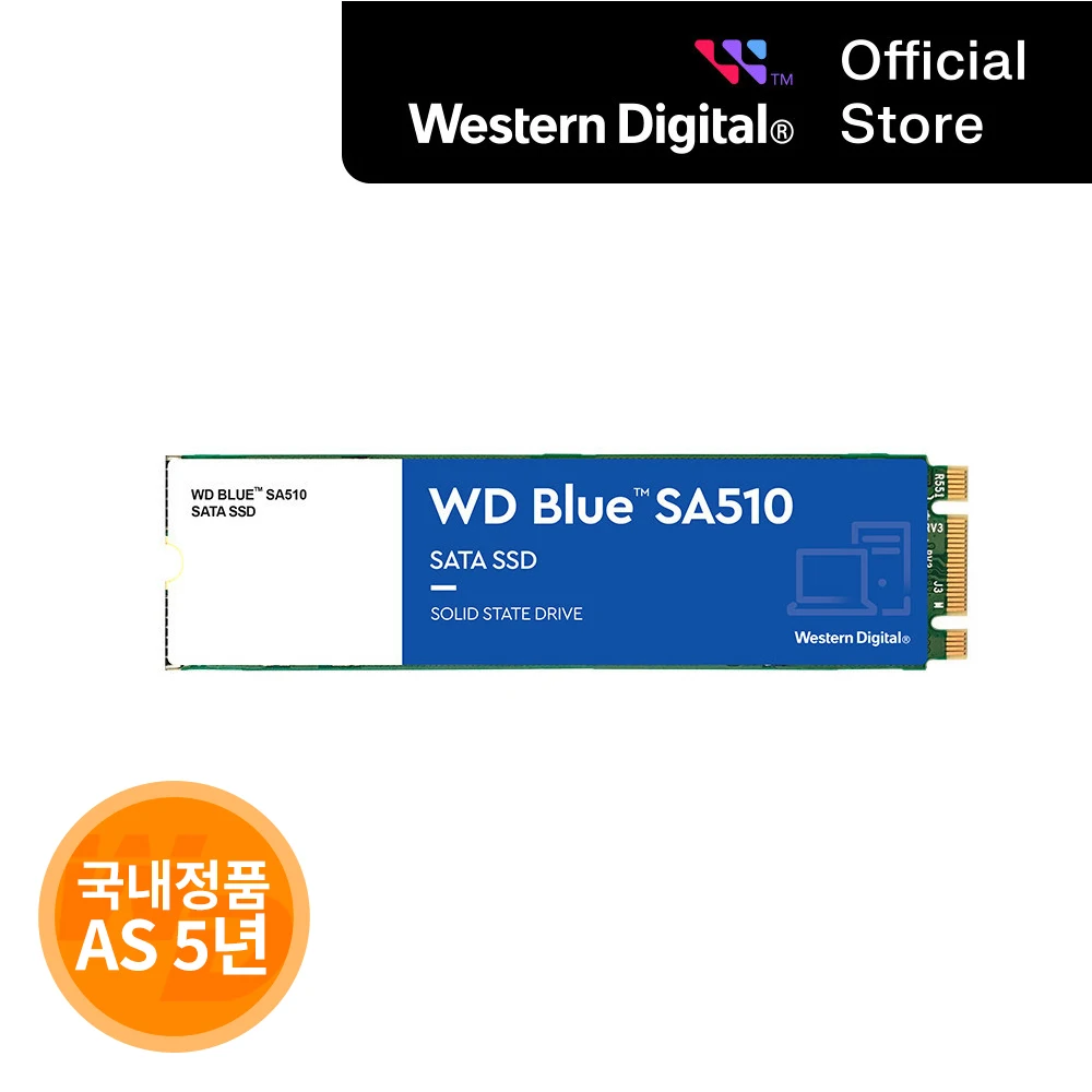 [WD Korea General version] WD BLUE SA510 M2 SATA 500GB SSD domestic genuine AS 5 years (domestic same day delivery)