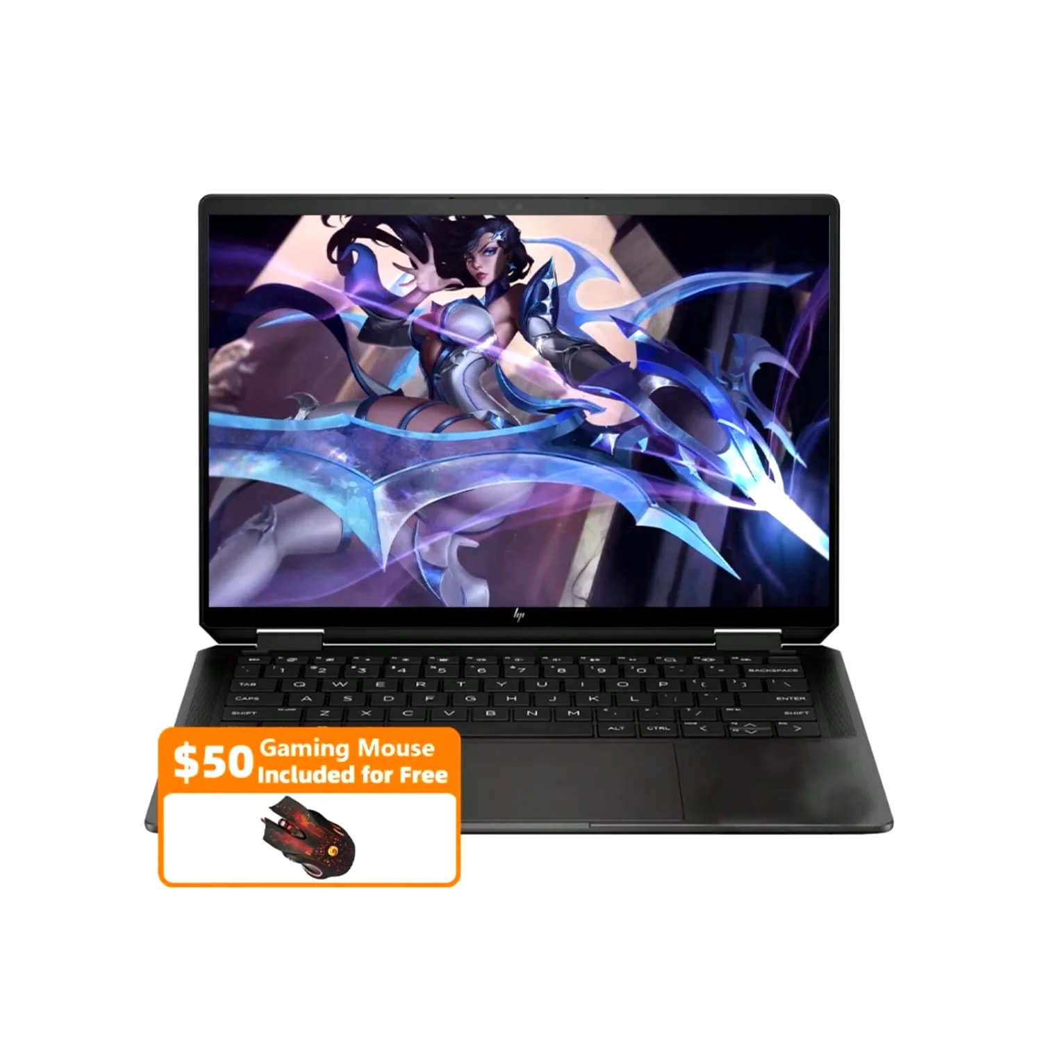 HP Spectre-Laptop com mouse para jogos, 2 em 1, tela sensível ao toque de 14 ", Intel Core Ultra i7, 155H,16GB de RAM,4TB SSD,Windows 11