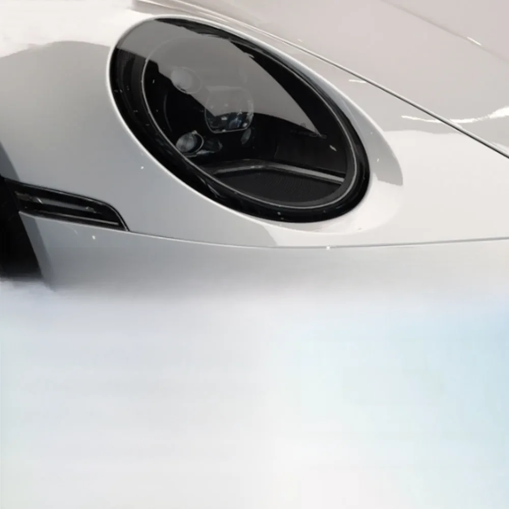 Folia ochronna na reflektory samochodowe, możliwość personalizacji, do Porsche 911 (992) 2017-2022, TPU, dymiony czarny, transparentna, odporna na zarysowania, naklejka naprawcza. — zdjęcie 2