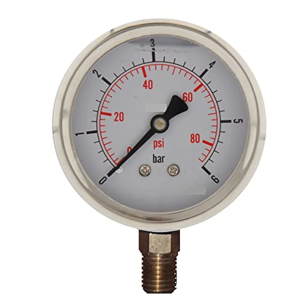 Irrigation system pressure gauge dial glycerin 0-6 bar 1/4