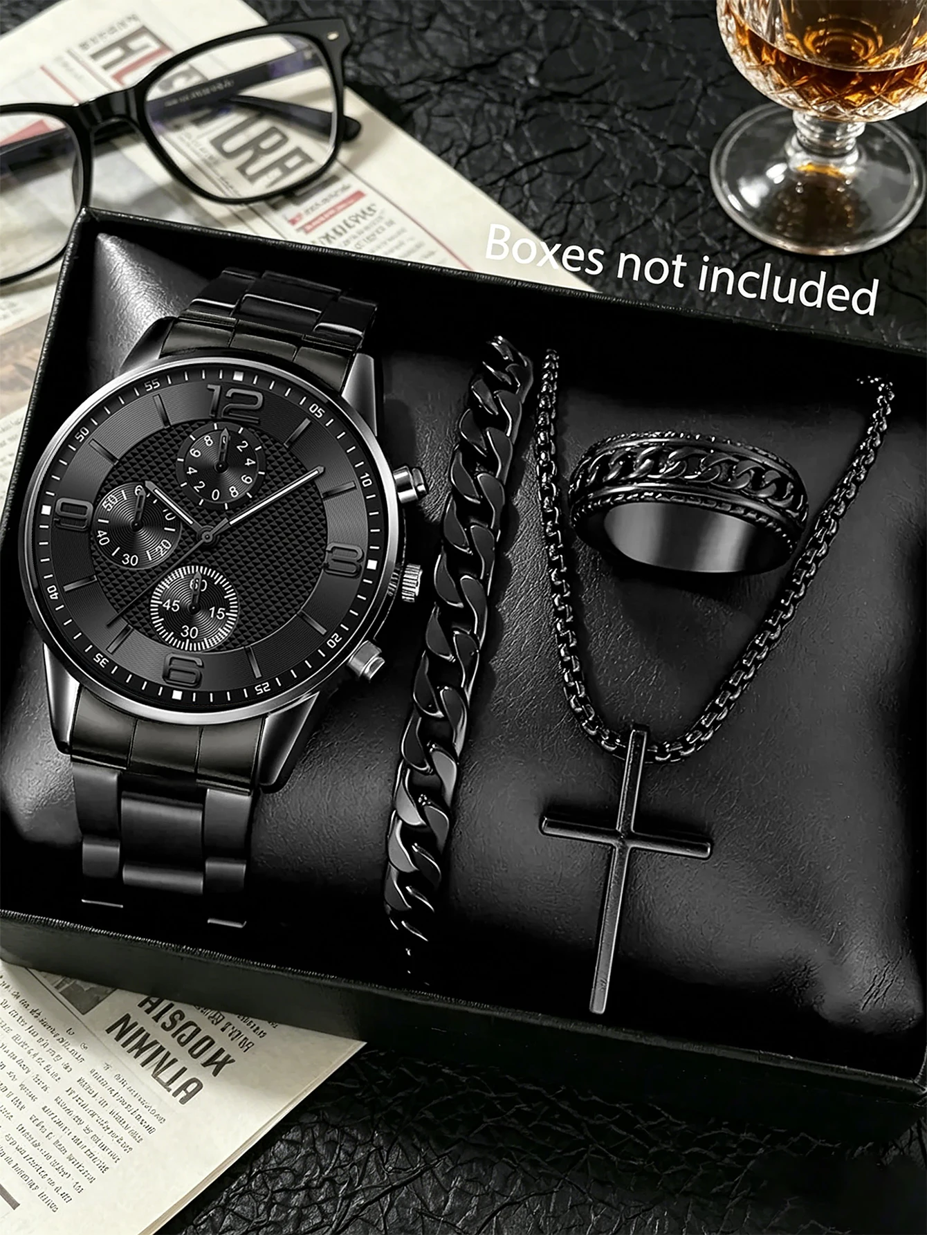 Travel Accessories As Gifts - Conjunto de 4 Peças, Novo Relógio