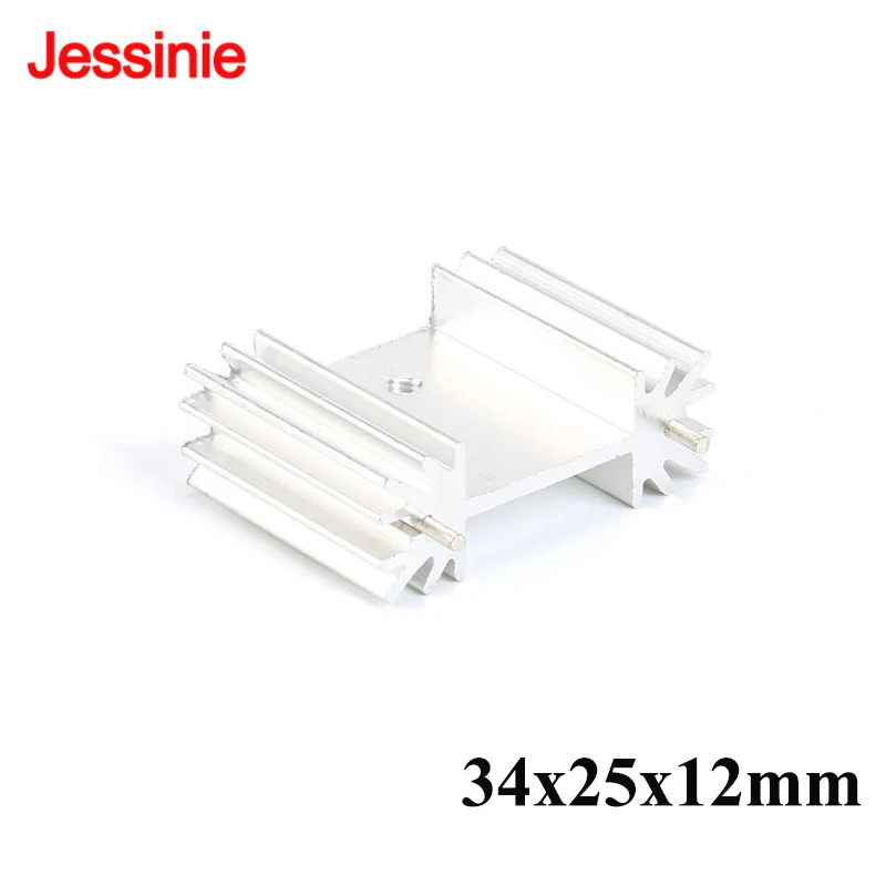 100Pcs/1pc 34*25*12mm Aluminum Alloy Heatsink Radiator Heat Sink Electronic Chip IC Cooling Radiator Cooler for CPU RAM GPU PCB