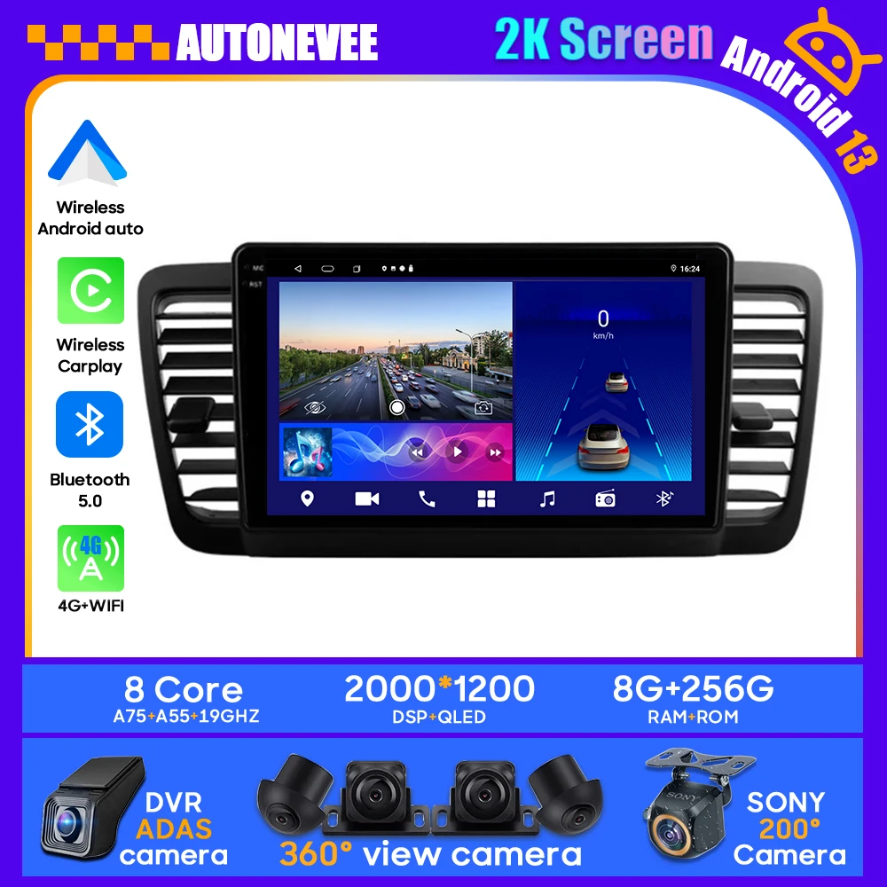 

Android Car For Subaru Outback 3 Legacy 4 2004-2009 Stereo Unit Multimedia Radio Video Player GPS Carplay Android Auto Wireless